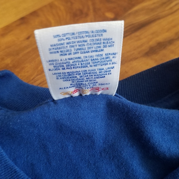 PePe Le Pew JERZEES Looney Tunes Men T Shirt Size Medium Blue Made in USA 50/50 - Picture 8 of 9